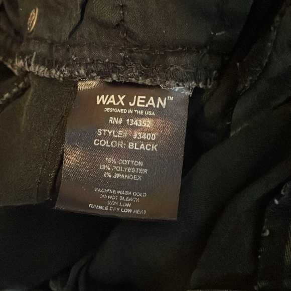 Wax Jean Butt I Love You Skinny Jeans Size 13 Black Stretch 3 Button - Picture 8 of 11